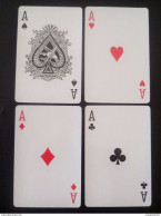 Set Of 4 Pcs. Cathay Pacific Airlines Single Playing Card - Ace Of Spades, Hearts, Clubs, Diamonds (#128) - Barajas De Naipe