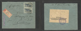Memel. 1921 (22 Sept) GPO - Lynidalberg. Registered Multifkd Air FLUGPOST Issue, Ovptd 80 Pfc, Tied Cds + R-label. VF +  - Otros & Sin Clasificación