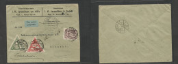 LATVIA. 1928 (6 June) Riga - Blansko, Czechoslovakia (8 June) Via Berlin. Air Multifkd Env Incl Triangular Issue On Mixe - Latvia