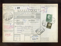 "NIEDERLANDE" 1965, Auslands-Paketkarte Nach Belgien, Frankatur ! (L2047) - Storia Postale