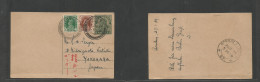 INDIA. 1939 (27 Jan) Bombay - Japan, Yokohama. 9p Green + 2 Adtls Stat Card, Tied Cds + Mns Japanese Arrival Details. XF - Sonstige & Ohne Zuordnung