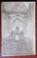 Carte Photo Altar Of Peronne Cathedral - 2 Officiers Allemands - Peronne