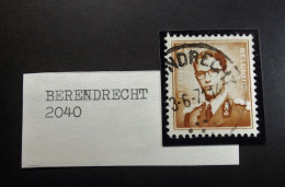 Belgie Belgique - 1957 - OPB/COB N° 1028 ( 1 Value ) Koning Boudewijn Type Marchand - Obl. Berendrecht - Gebraucht