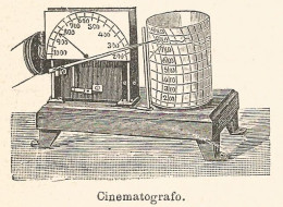 Cinematografo - Xilografia D'epoca - 1926 Old Engraving - Stiche & Gravuren