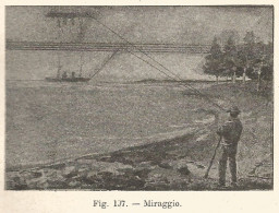 Miraggio - Stampa D'epoca - 1928 Old Print - Stiche & Gravuren