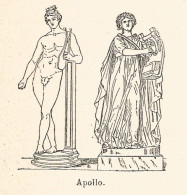 Apollo - Xilografia D'epoca - 1924 Old Engraving - Stiche & Gravuren