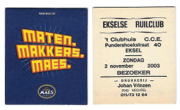 288a Brij. Maes Waarloos Rv Ekselse Ruilclub 2 Nov. 2003 - Bierviltjes