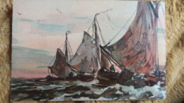 CPA DESSIN ILLUSTRATION DECOR T PECHE BATEAU BARQUE EN MER  RAPHAEL TUCK SERIE 253 - 1900-1949