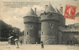 44 - Guérande - La Porte Saint Michel - Animée - Correspondance - Oblitération Ronde De 1907 - CPA - Voir Scans Recto-Ve - Guérande