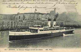 76 - Dieppe - Le Steamer Dieppe Sortant Des Jetées - Animée - Bateau - CPA - Voir Scans Recto-Verso - Dieppe