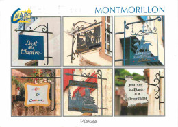 Enseignes - Montmorillon - Enseignes Au Cœur De La Cité De L'écrit - Multivues - CPM - Flamme Postale De Montmorillon 86 - Sonstige & Ohne Zuordnung