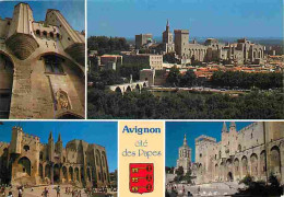 84 - Avignon - Le Palais Des Papes - Multivues - Blasons - Flamme Postale - CPM - Voir Scans Recto-Verso - Avignon