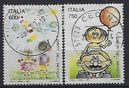 Italy 1991  Rechte Des Kindes  (o) Mi.2186-2187 - 1991-00: Oblitérés