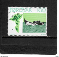 FEROË 1977 Bateaux, Canot à Moteur Yvert 18 Oblitéré, Used Cote 8 Euros - Färöer Inseln