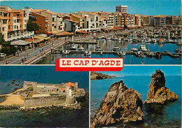 34 - Le Cap D'Agde - Multivues - Bateaux - Le Fort Brescou - CPM - Voir Scans Recto-Verso - Agde