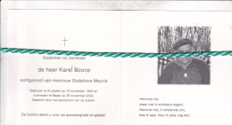 Karel Boons-Meyvis, Kruibeke 1923, Bazel 2004. Foto - Todesanzeige