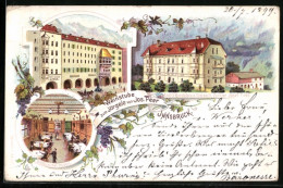 Lithographie Innsbruck, Weinstube Zum Jörgele, Inh. Jos. Peer, Ansitz Bendelstein Steinach, Inh. Jos.Peer  - Autres & Non Classés