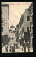 AK Bregenz Am Bodensee, Alte Oberstadtstrasse Mit Gasthaus Tiroler Weinstube  - Autres & Non Classés