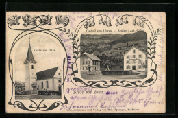 AK Düns, Gasthof Zum Löwen, Bes. Ant. Gohm, Kirche  - Other & Unclassified