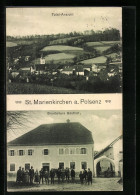 AK St. Marienkirchen A. Polsenz, Bruntallers Gasthof, Totalansicht  - Autres & Non Classés