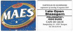 302a Brij. Maes Waarloos Rv Dartsclub De Gildepikkers Stasegem 18 Aug. 2007 - Beer Mats