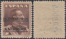 Andorre 1928 - Andorre Espagnole - Timbre Neuf. Yvert Nr.: 12 C. Michel Nr.: 12 C. Très Bien Centré ... (EB) AR.02902 - Ungebraucht
