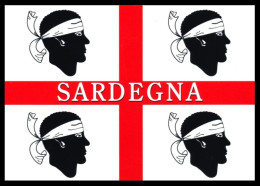 Italien / Italy: Ansichtskarte [AK] 'Sardinien – Flagge [Sardinia Flag]' / Cartolina 'Sardegna – Bandiera', Used - Sonstige & Ohne Zuordnung