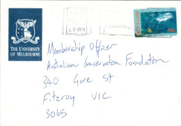 Australia Cover Fish The University Of Melbourne - Storia Postale