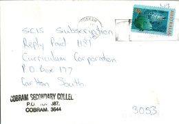 Australia Cover Black MartinCobram Secondary College Cobram - Storia Postale