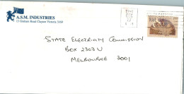 Australia Cover Angel ASM Industries  To Melbourne - Storia Postale