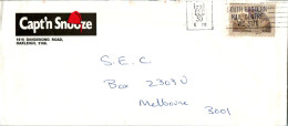 'Australia Cover Angel Capt''n Snooze  To Melbourne' - Storia Postale