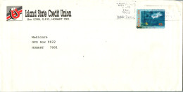 Australia Cover Fish Island State Credit Union To Hobart - Lettres & Documents