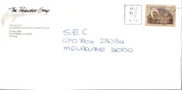 Australia Cover Angel The Production Group Syme Electronic  To Melbourne - Cartas & Documentos