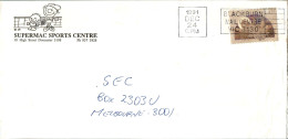 Australia Cover Angel Supermac Sports Centre To Melbourne Tennis - Lettres & Documents