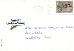 Australia Cover Angel Golden Wing  To Melbourne - Cartas & Documentos