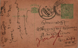 India Postal Stationery George V 1/2A  - Postkaarten