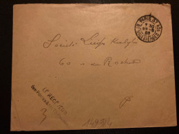 LETTRE Griffe LE RECEVEUR DES POSTES & DES TELEGRAPHES OBL.22-5 03 PARIS 37 - 1877-1920: Semi Modern Period