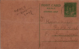 India Postal Stationery 9p To Bombay - Ansichtskarten