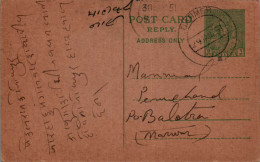 India Postal Stationery 9p Barmer Cds To Balotra - Postkaarten