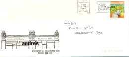 'Australia Cover Cockatoo Andre''s  To Melbourne The American Tailors' - Cartas & Documentos