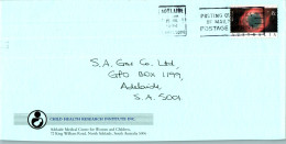 Australia Cover Nebula Cosmos Child Health Research Insitute To Adelaide - Storia Postale