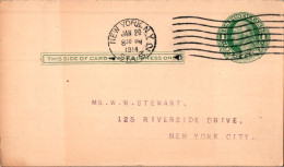 US Postal Stationery 1c New York 1914 - 1901-20