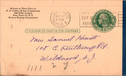 US Postal Stationery 1c Philadelpha 1950 To Wildwood - 1941-60