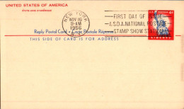 US Postal Stationery 4c Statue Of Liberty New York 1956 ASDA National - 1941-60