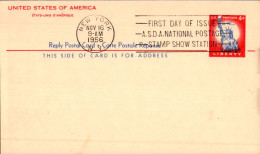 US Postal Stationery 4c Statue Of Liberty New York 1956 ASDA National - 1941-60
