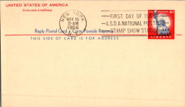 US Postal Stationery 4c Statue Of Liberty New York 1956 - 1941-60