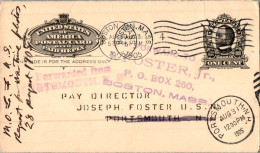 US Postal Stationery 1c Boston To Portsmouth 1905 - ...-1900