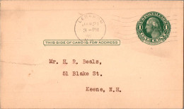 US Postal Stationery Lebanon To Lebanon Machin Co - 1921-40