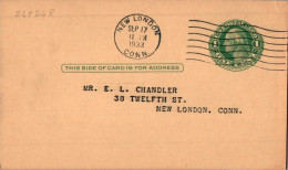 US Postal Stationery 1c New London 1933 Ad Joint Outing National Guard Camp Ground  - 1921-40