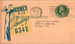 US Postal Stationery 1c Chicago Women Wise Slenderize 1938 - 1921-40